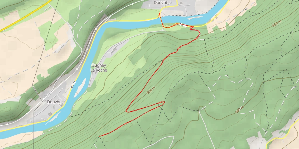 Carte de l'itinéraire :  départ parapente