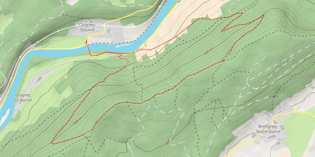 Carte de l'itinéraire :  Chemin de la Vie - Chemin de la Vie