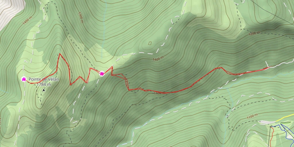 Map of the trail for Chalets de l'Eau Froide