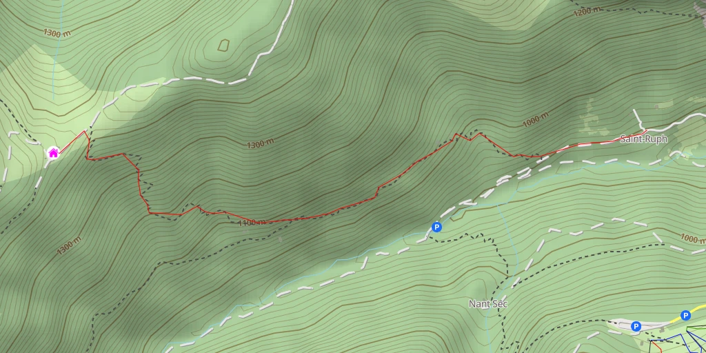 Map of the trail for Chalet de la Servaz