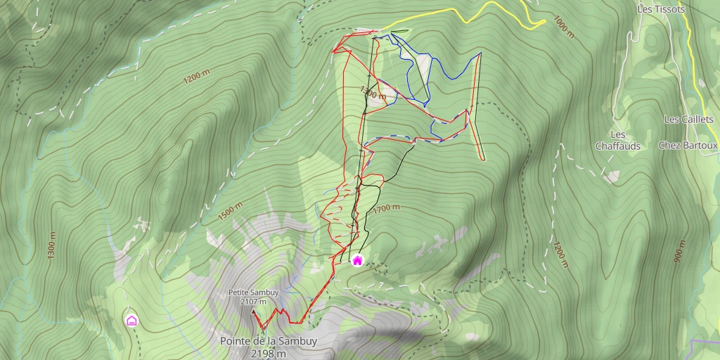 Map of the trail for Petite Sambuy