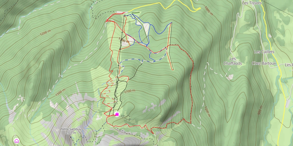 Map of the trail for La-Haut