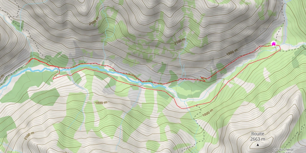 Map of the trail for Refuge du Pré La Chaumette