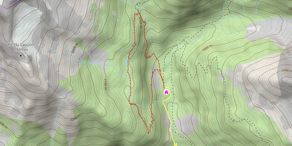 Map of the trail for Lac du Lauzon