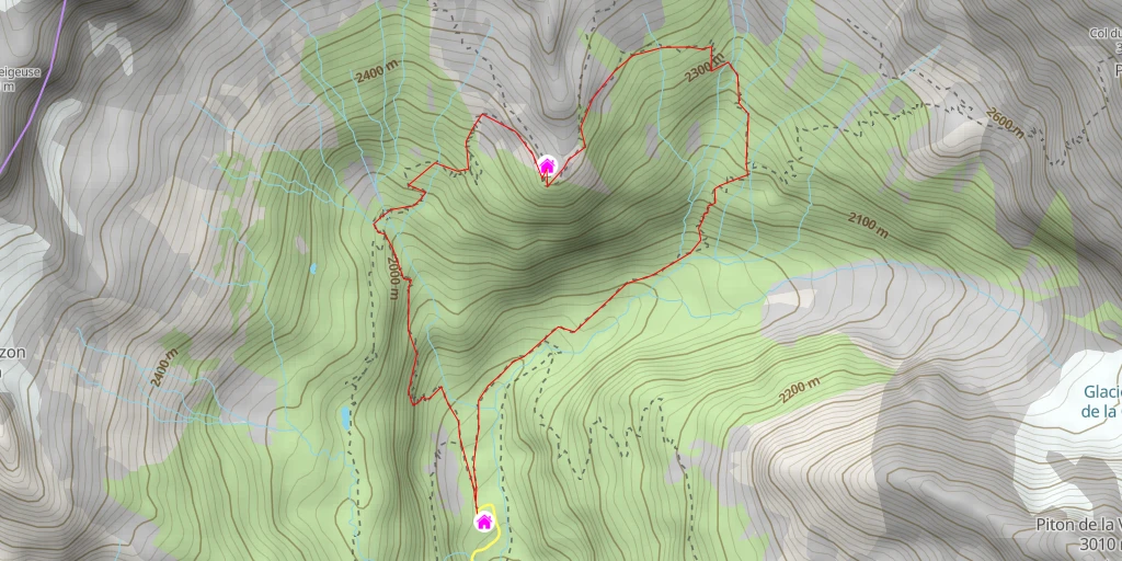 Map of the trail for Refuge du Pigeonnier