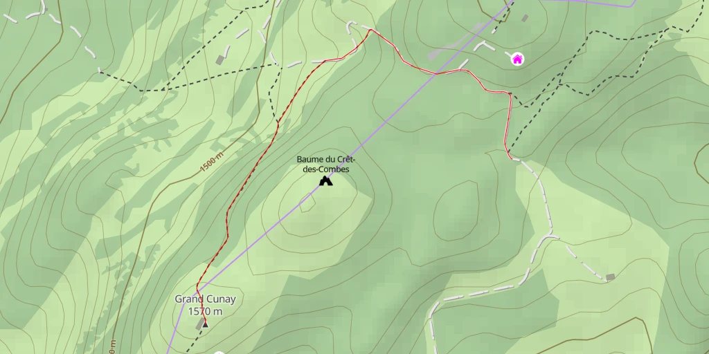 Map of the trail for Grand Cunay