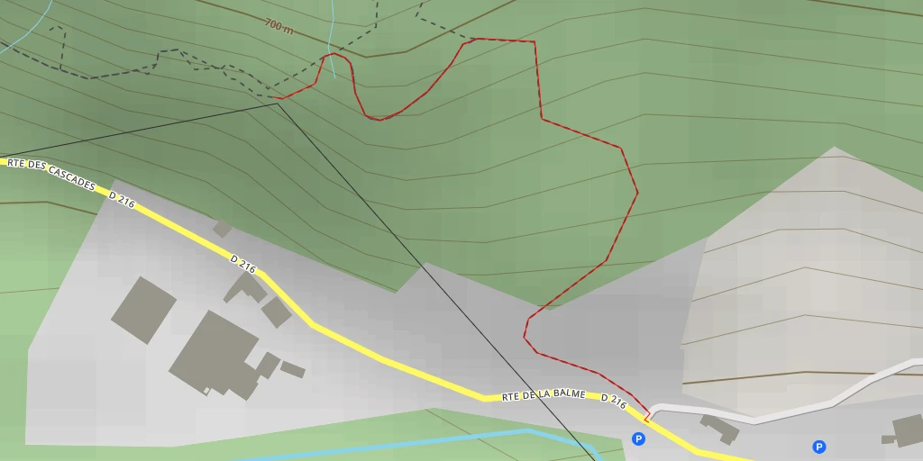 Map of the trail for Route de Morette