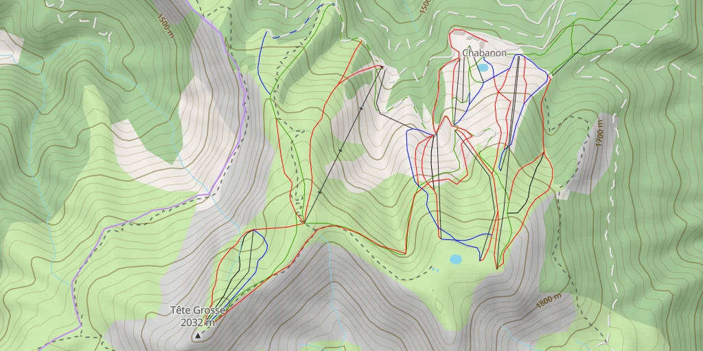 Map of the trail for Tête Grosse