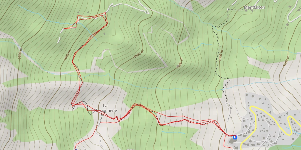 Map of the trail for La Chavonnerie