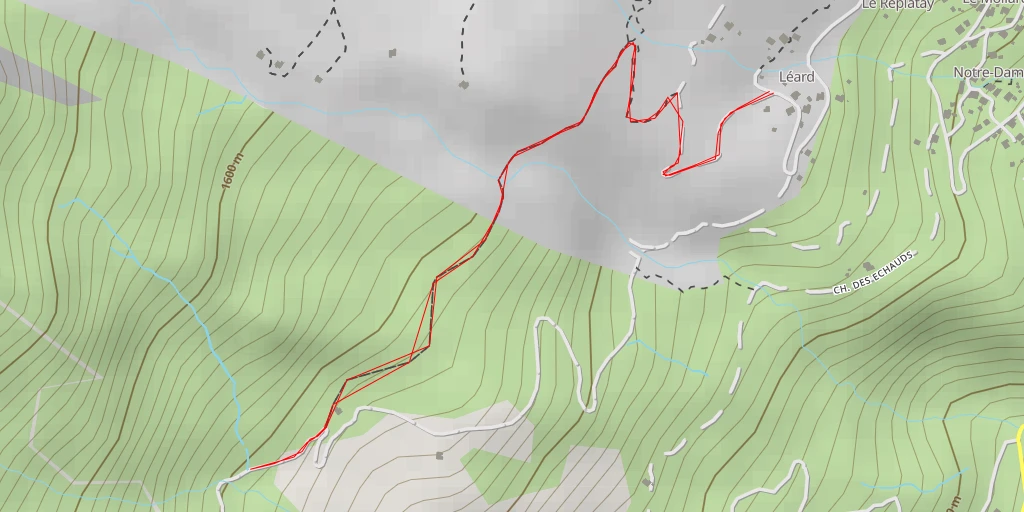 Map of the trail for Chenavière