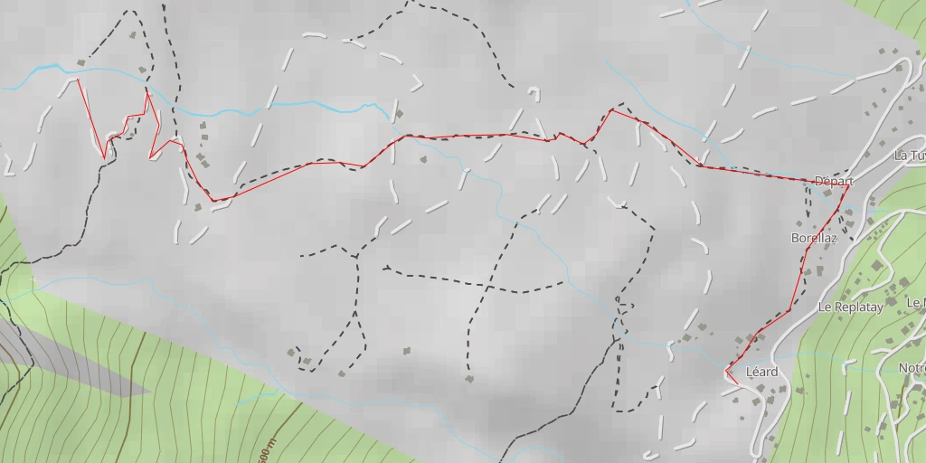 Map of the trail for Chemin des Chambeaux - Chemin des Chambeaux