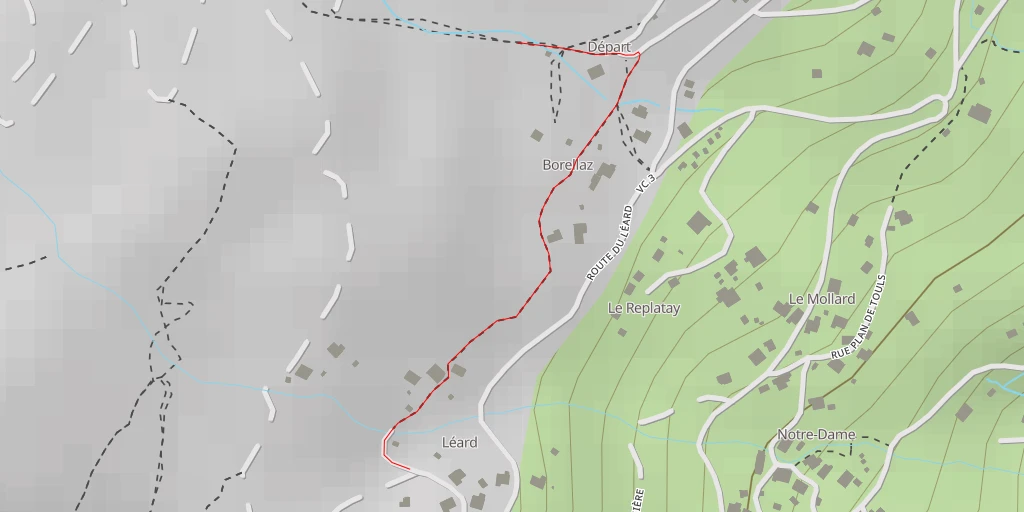 Map of the trail for Rue de la Tuvière - Rue de la Tuvière