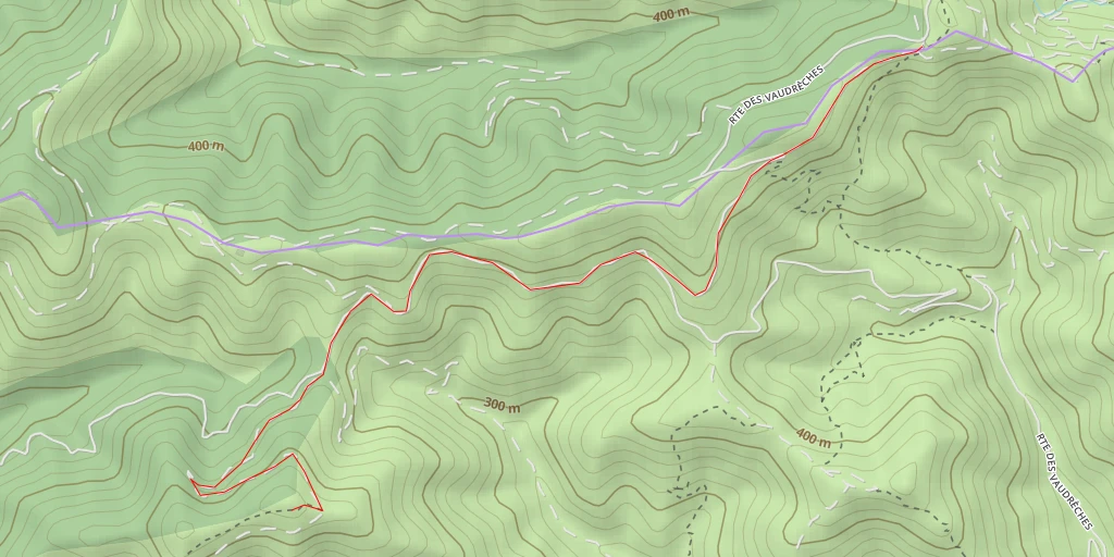 Map of the trail for Grand Baudisson