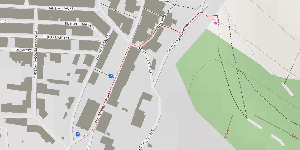 Map of the trail for Chemin du Vallon de Marin