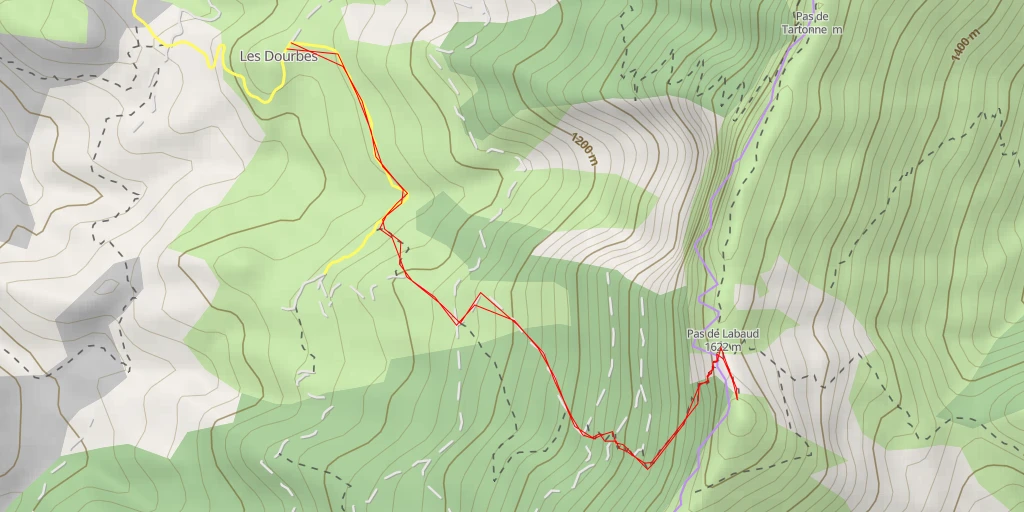 Map of the trail for Grande Traversée des Préalpes