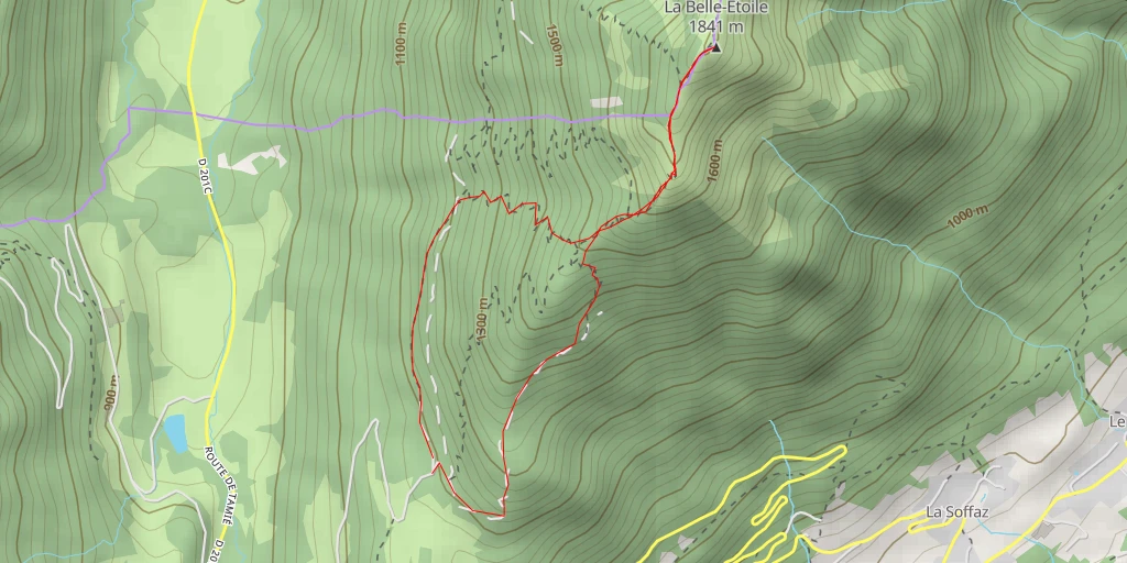 Map of the trail for La Belle Étoile