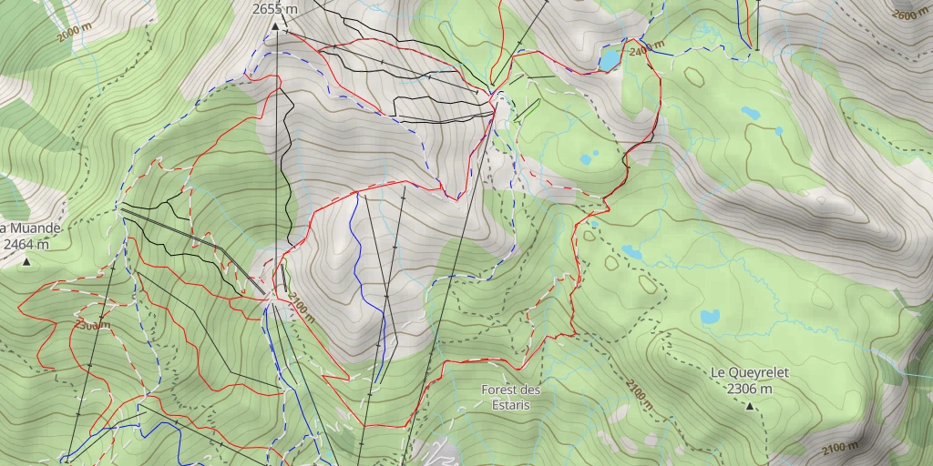 Map of the trail for Lac des Sirènes