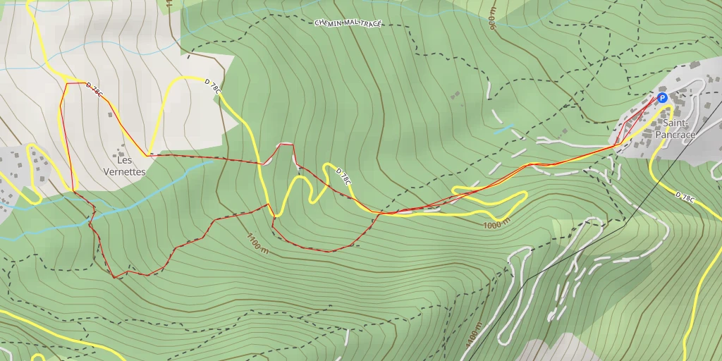 Map of the trail for Route des Bottières - Route des Bottières