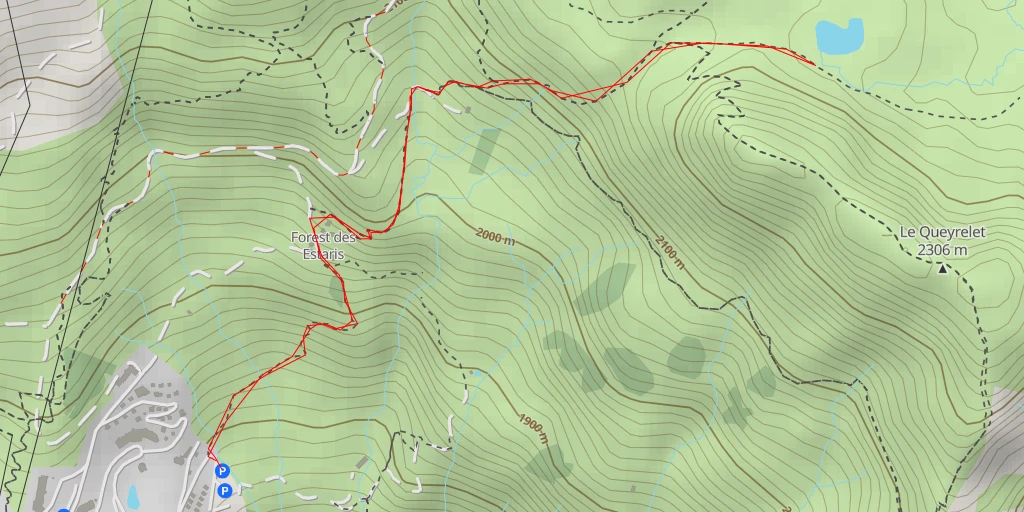 Map of the trail for Route de Prapic