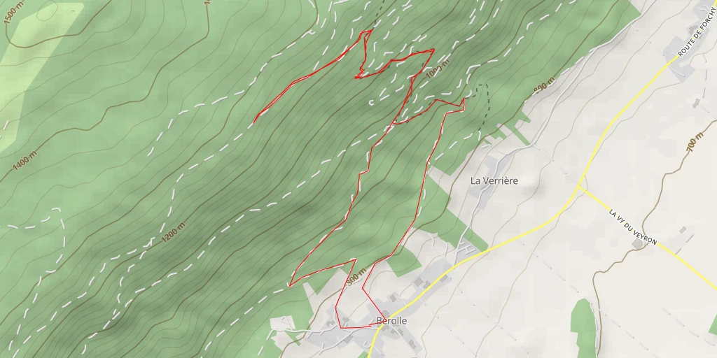 Map of the trail for Côte de Ballens