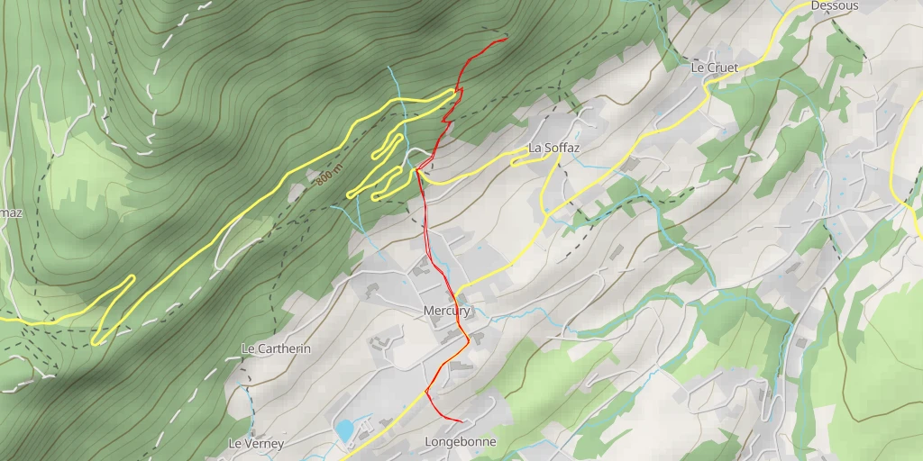 Map of the trail for Chemin de la Chapelle