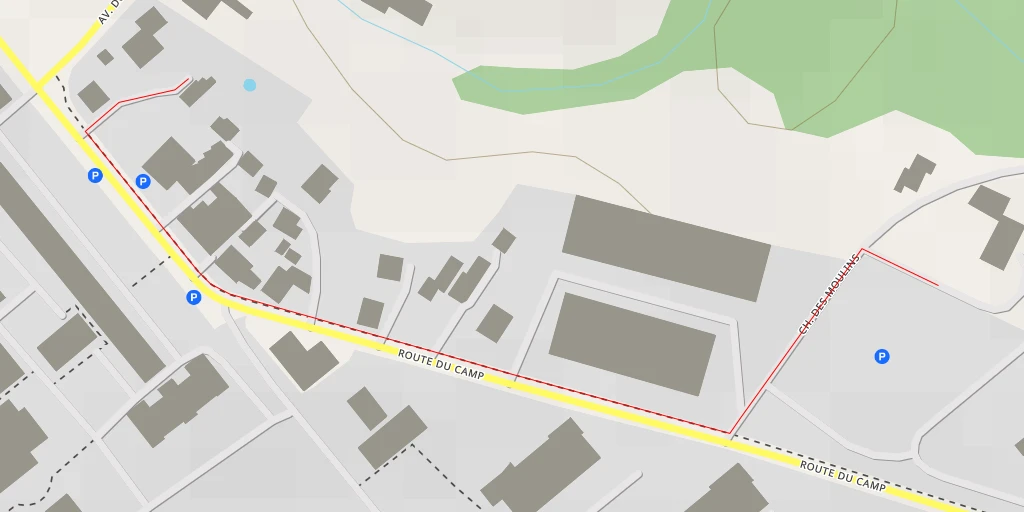 Map of the trail for Avenue du Tir Fédéral