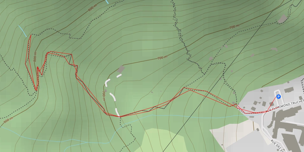 Map of the trail for Le Crêt - Route de Villard-Jarrier