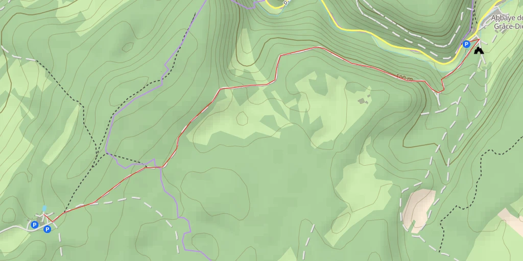 Carte de l'itinéraire :  Chemin du Châtelard - Chemin du Châtelard