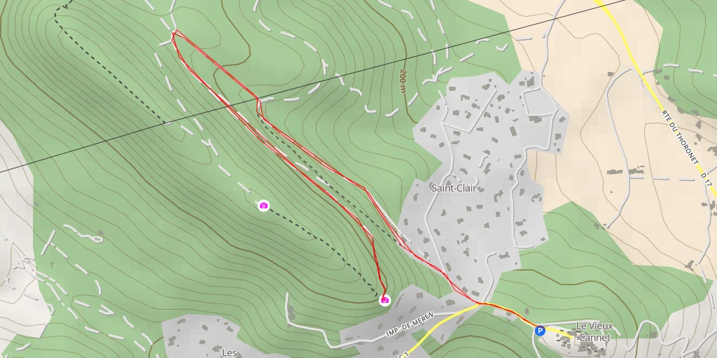 Map of the trail for Impasse de Meren