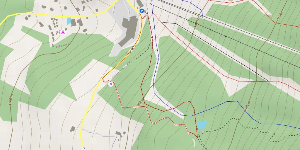 Map of the trail for Clapeiriès - D 207