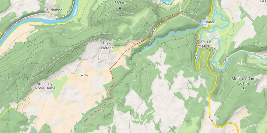 Map of the trail for Le Mal Rocher Magnin - Chemin du Champ de Céran