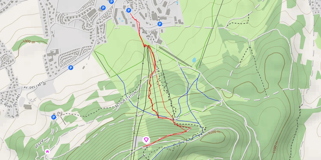 Carte de l'itinéraire :  Morond Décollage Nord