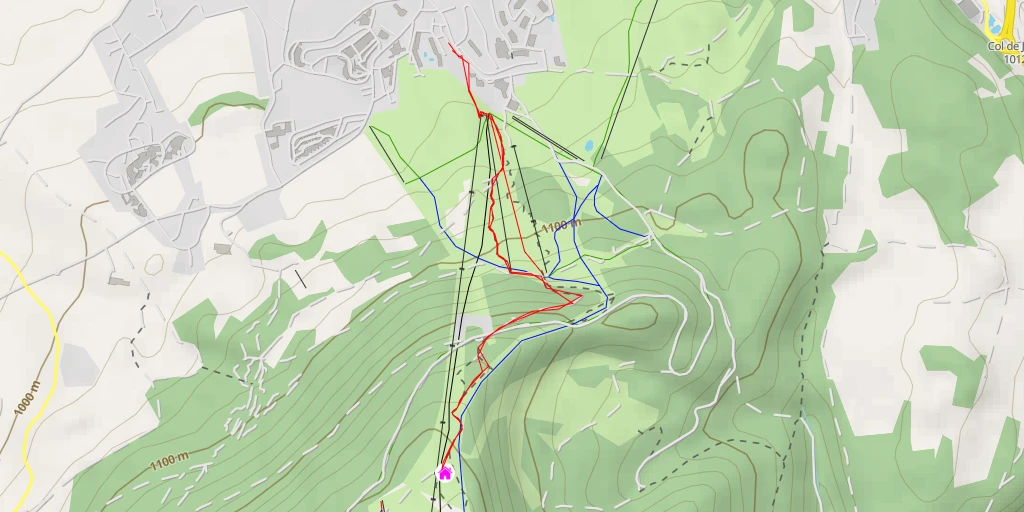 Map of the trail for Chalet du Petit Morond