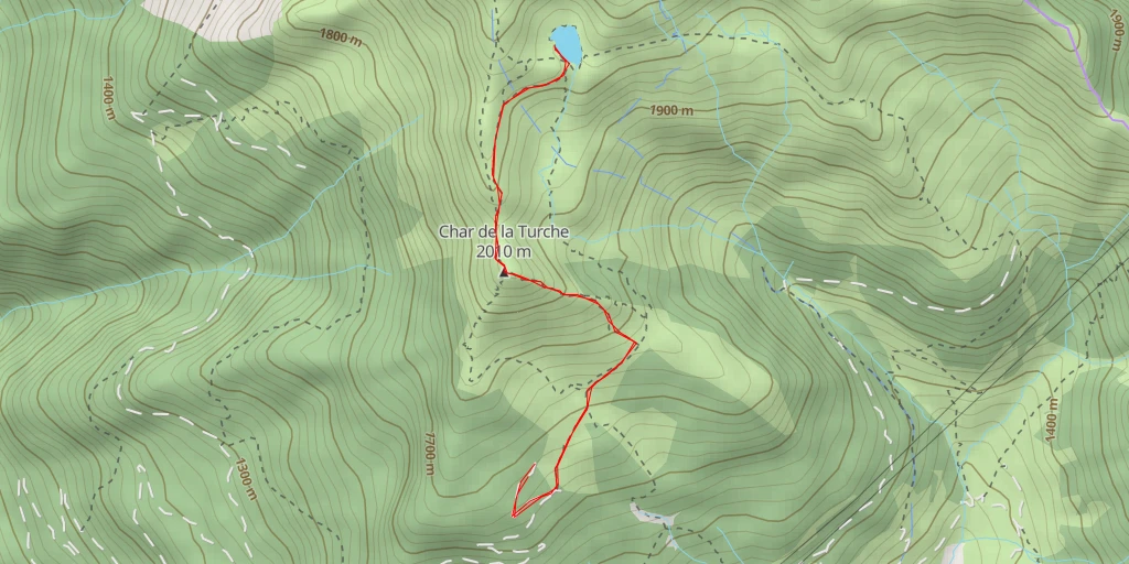 Map of the trail for Lac Noir