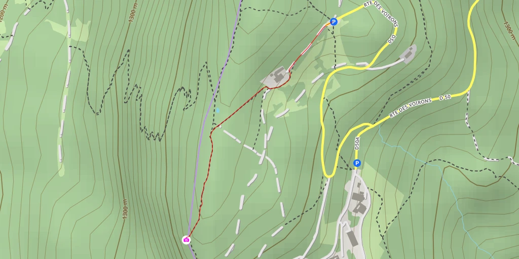 Map of the trail for Saut de la Pucelle