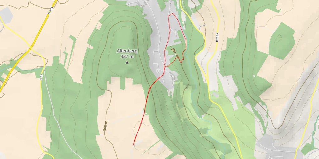 Carte de l'itinéraire :  Chemin de Tir - Sierck-les-Bains