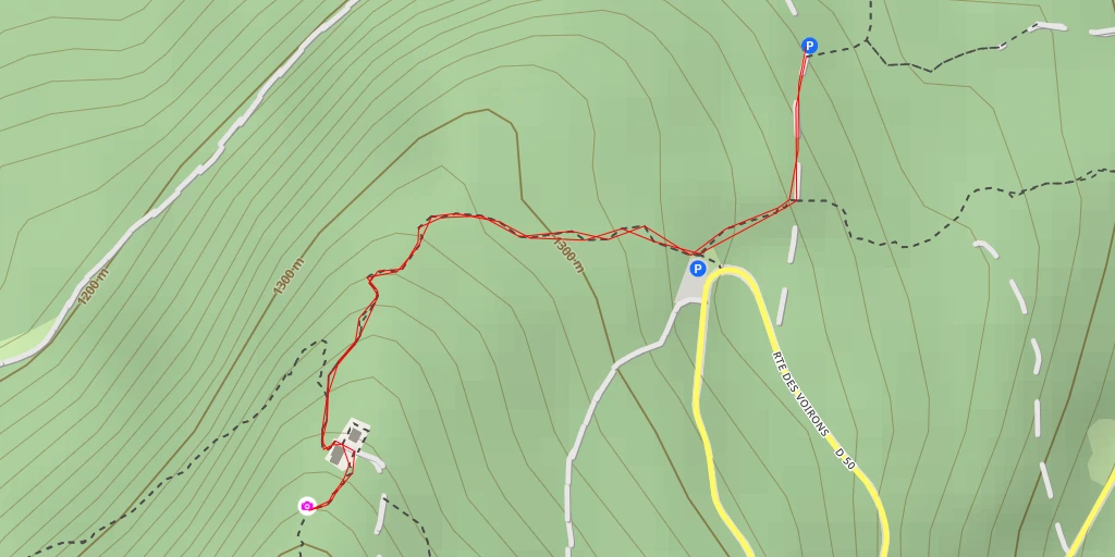 Map of the trail for Route des Voirons