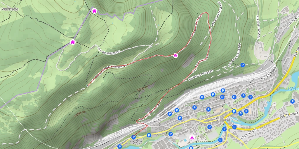 Map of the trail for Chemin de la Combe Barathoux - Chemin de la Combe Barathoux