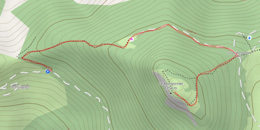 Map of the trail for Le Morgonnet