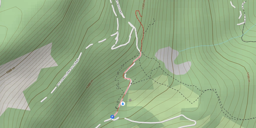 Carte de l'itinéraire :  La Pierre Debout - Rocher d'escalade