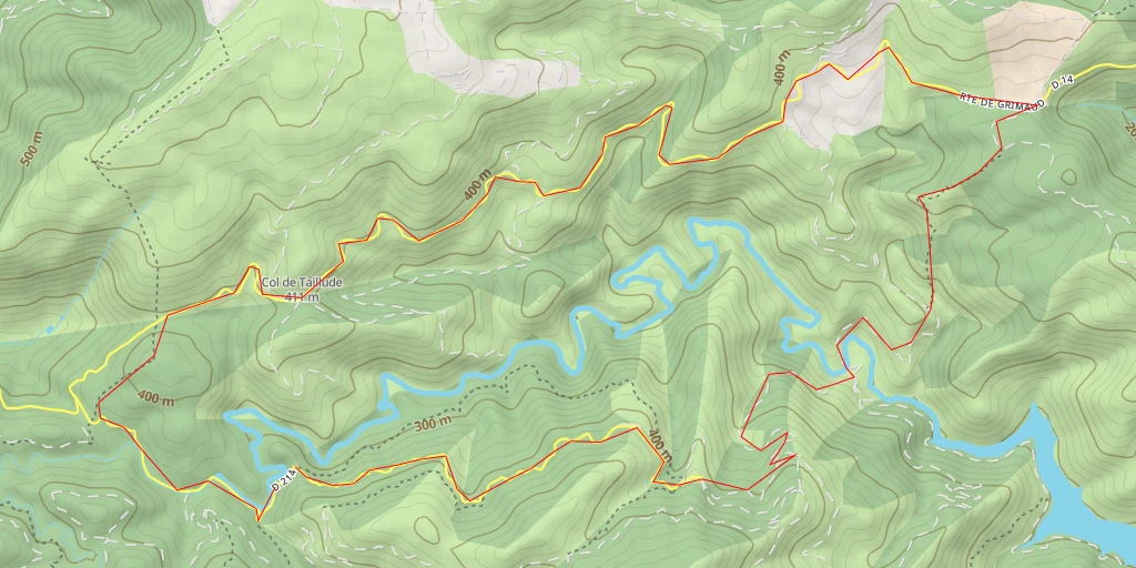 Map of the trail for Route de Collobrières