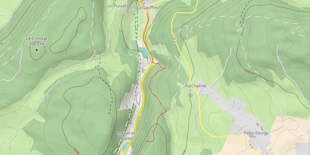 Carte de l'itinéraire :  Belvédère du Lac