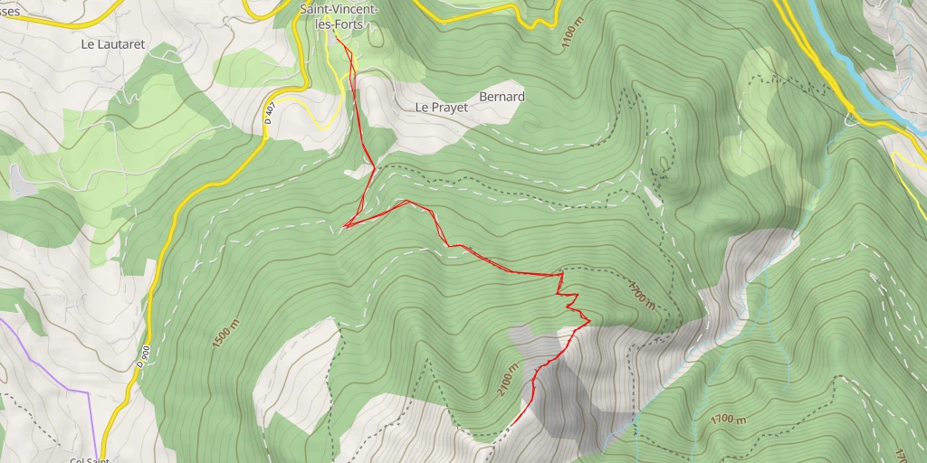 Map of the trail for La Montagnette