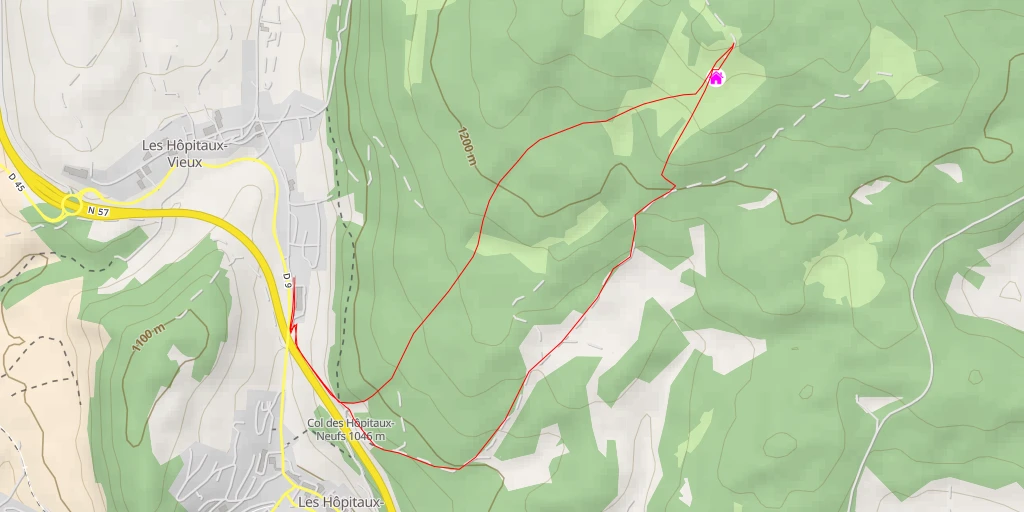 Carte de l'itinéraire :  Chalet d'Alpage La Champagne