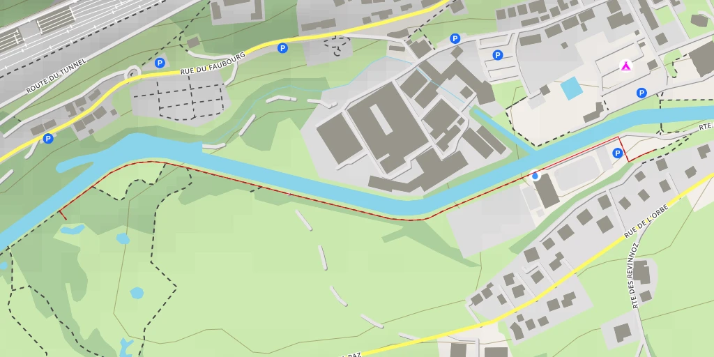 Map of the trail for Sentier didactique du Grand Morcel