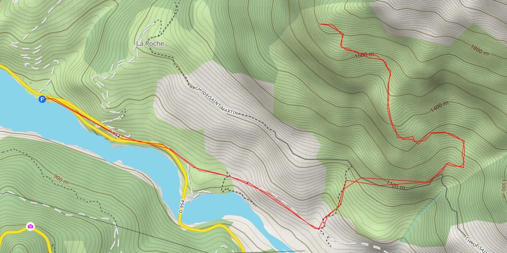 Map of the trail for La Couecha