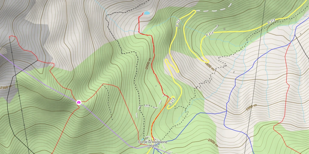 Map of the trail for Route du Col de la Madeleine - Route du Col de la Madeleine - La Léchère