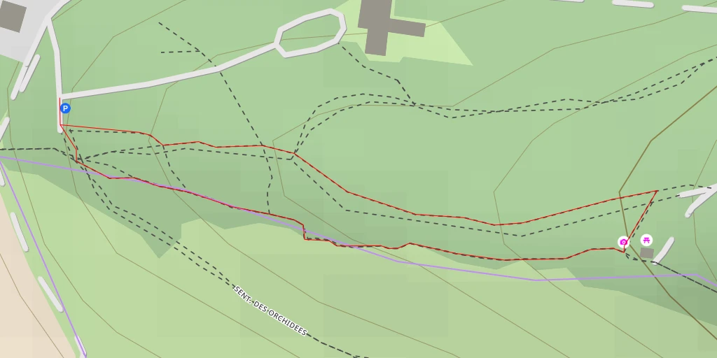 Map of the trail for Sentier des Orchidees - Apach