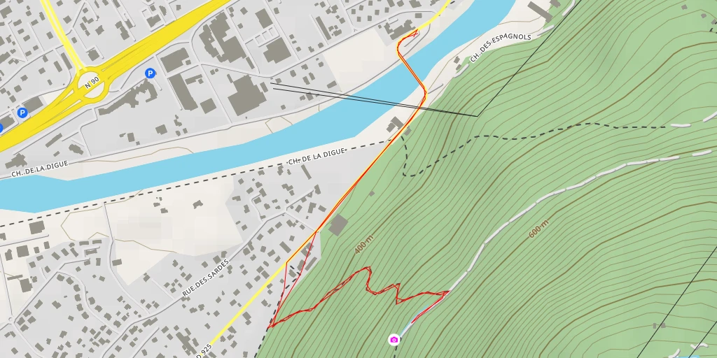 Carte de l'itinéraire :  Chemin de la Bergère - Chemin de la Bergère