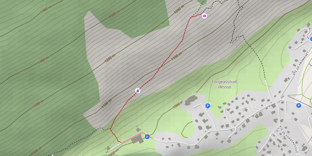 Map of the trail for Crêt Brulé - Impasse des Edelweiss